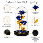 Enchanted Rose Triple Light Up