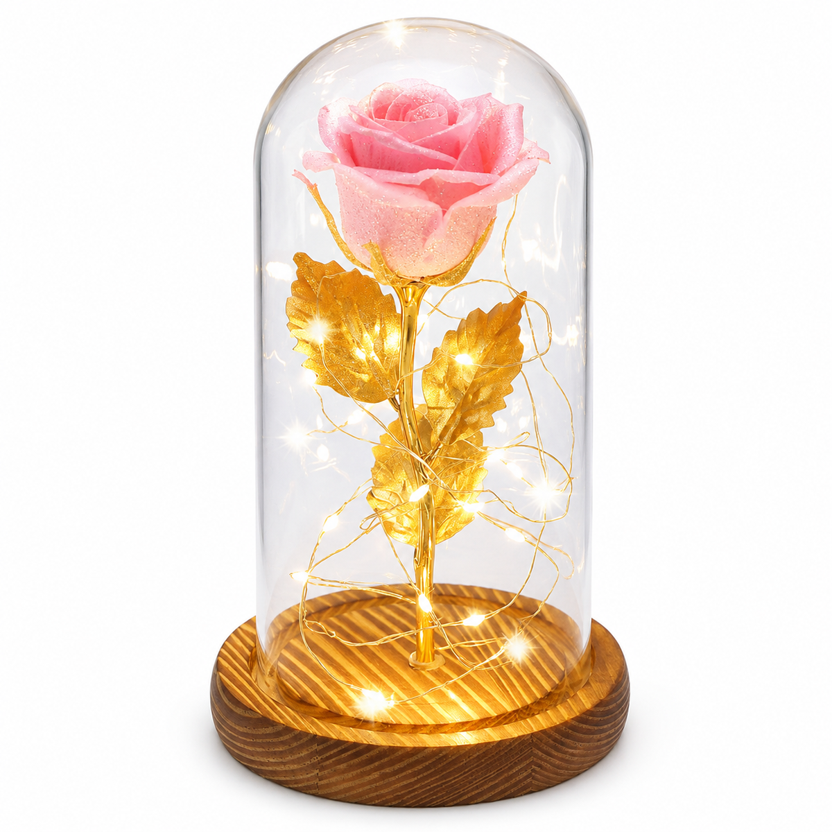 24K Gold Foil Glitter Rose