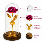 24K Gold Foil Glass Rose