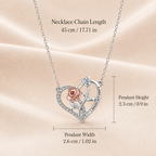 I Love You Forever Necklace With Rose Gift Box
