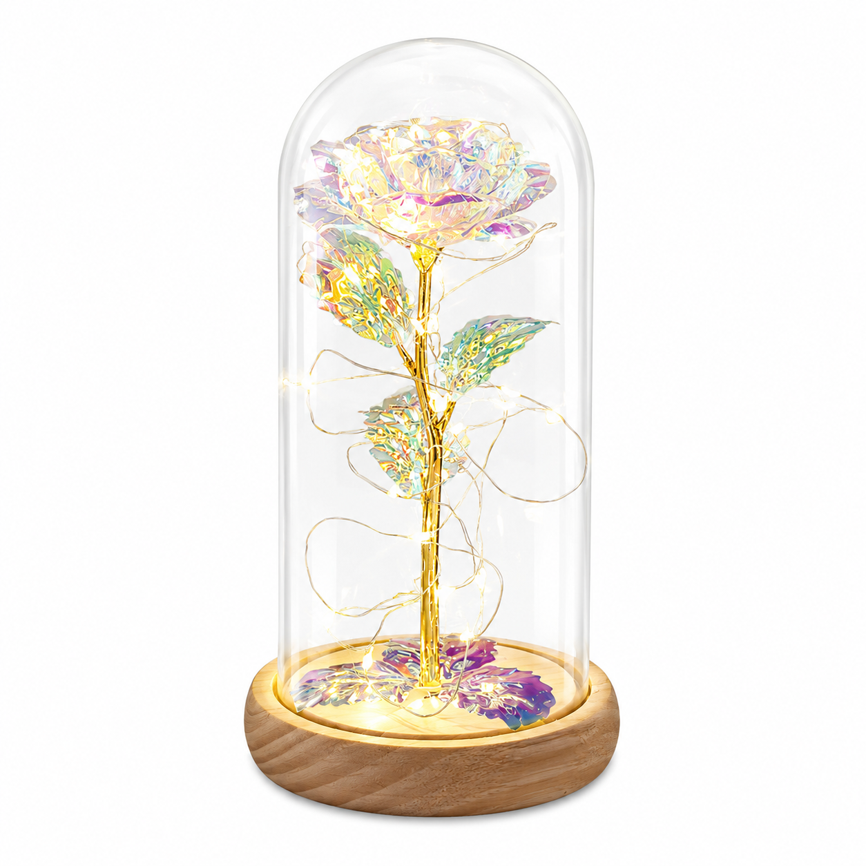Crystal Hologram Rose Elegant Gift