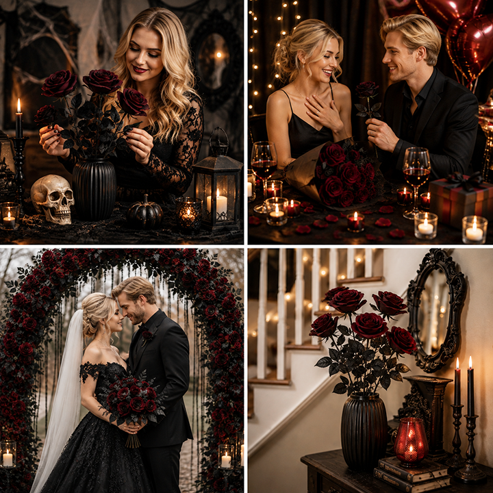 Decoration Mystery Flower Gothic Rose