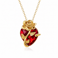 Gothic Rose Heart Necklace