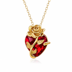 Gothic Rose Heart Necklace