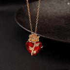 Gothic Rose Heart Necklace