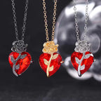 Gothic Rose Heart Necklace