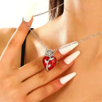 Gothic Rose Heart Necklace