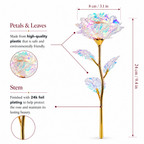 24K Gold Foil Rose Flower Iridescent Gift