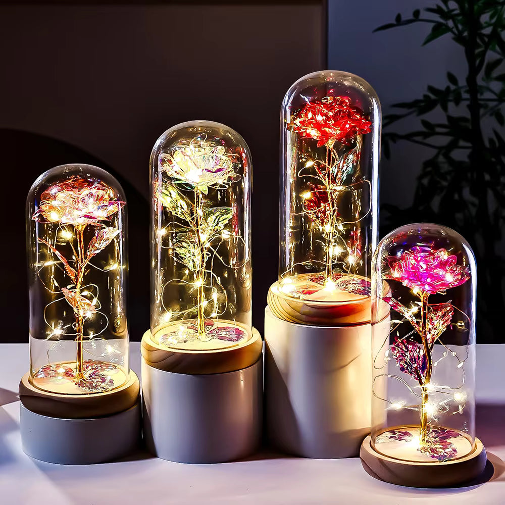 Crystal Hologram Rose Elegant Gift