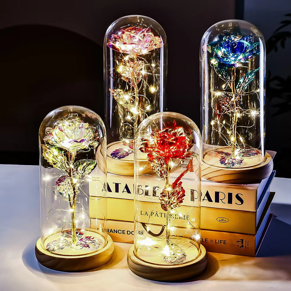 Crystal Hologram Rose Elegant Gift