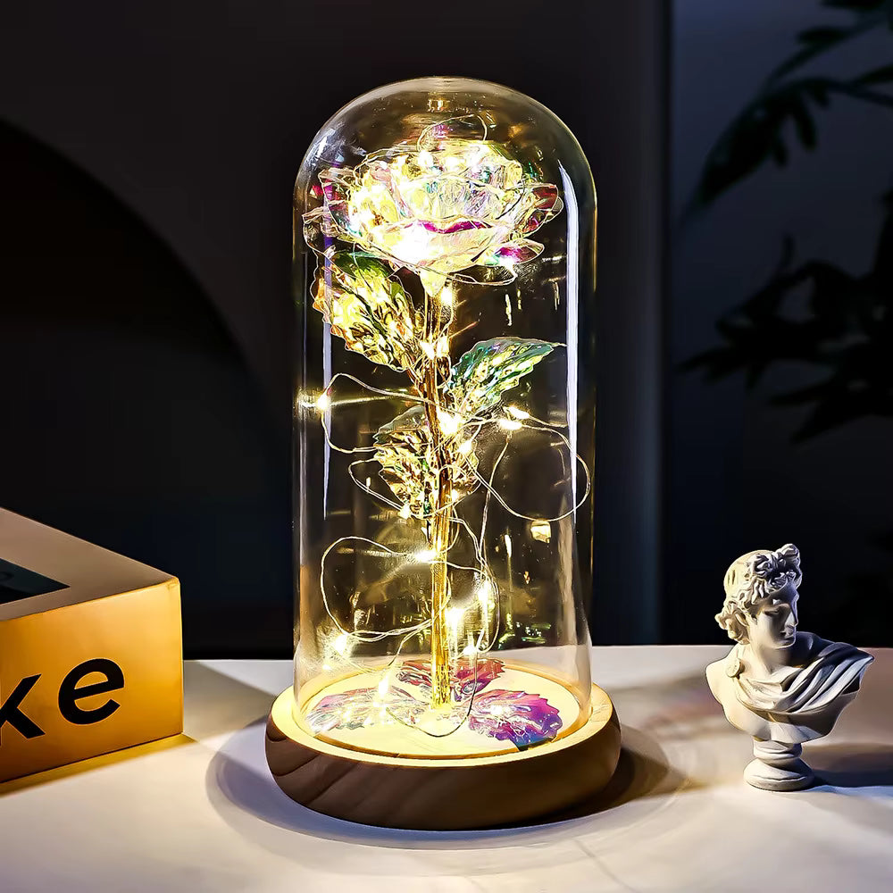 Crystal Hologram Rose Elegant Gift