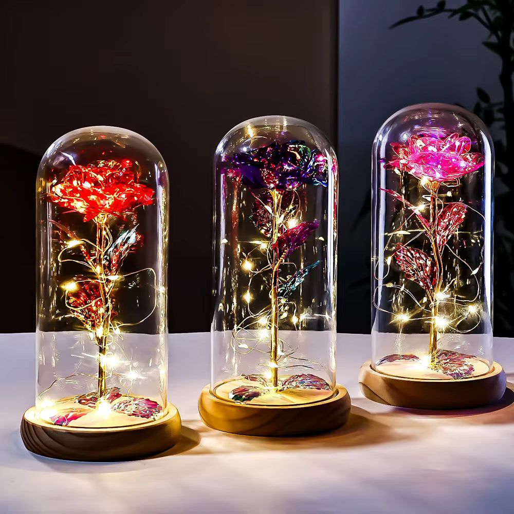 Crystal Hologram Rose Elegant Gift