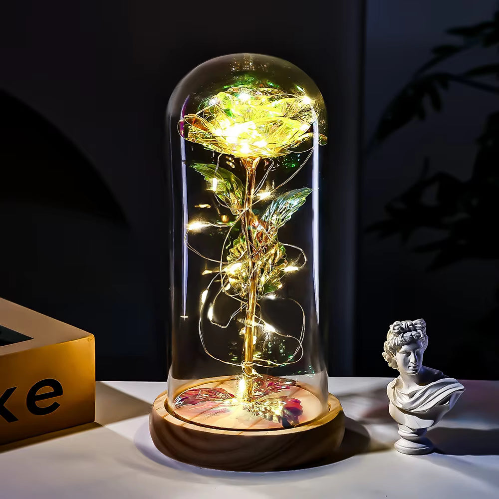 Crystal Hologram Rose Elegant Gift
