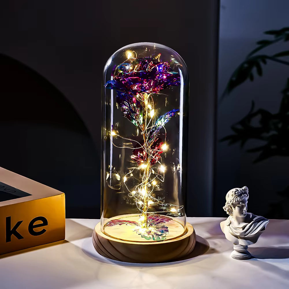 Crystal Hologram Rose Elegant Gift