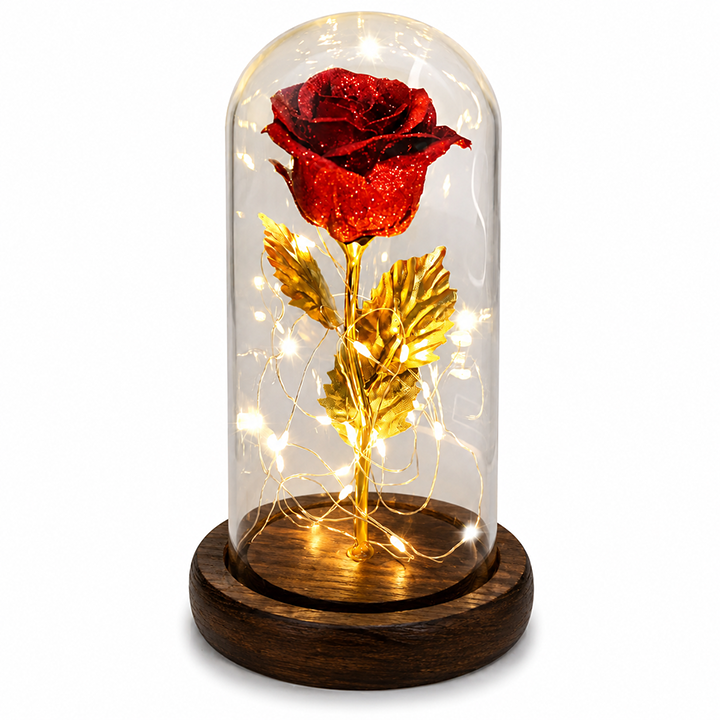 Enchanted Rose - Gilter Petal Gold Stem