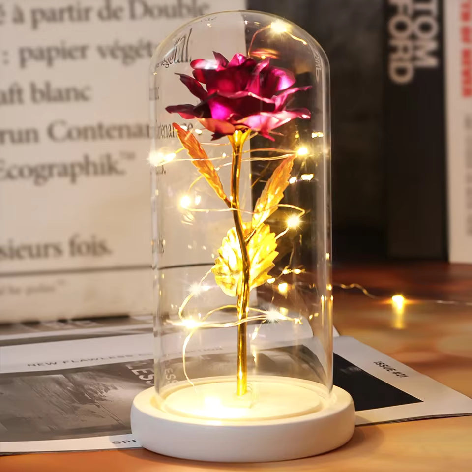 Enchanted Rose - Layer Petal Gold Stem