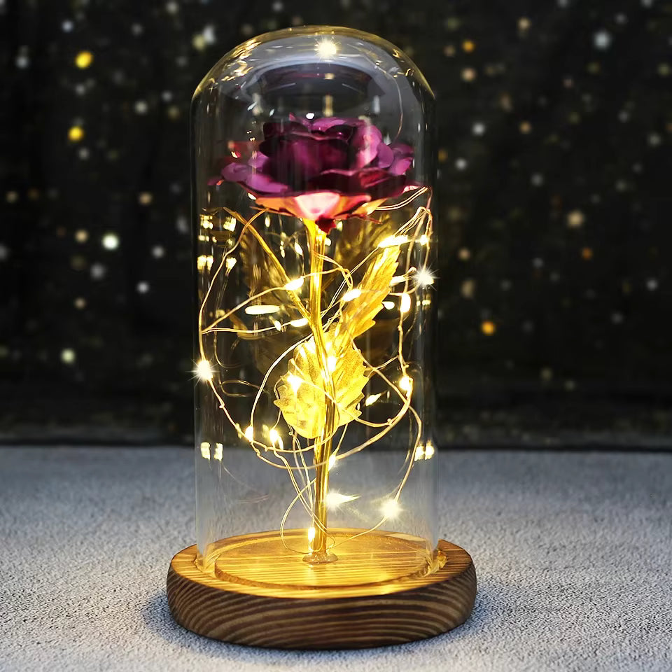 Enchanted Rose - Layer Petal Gold Stem