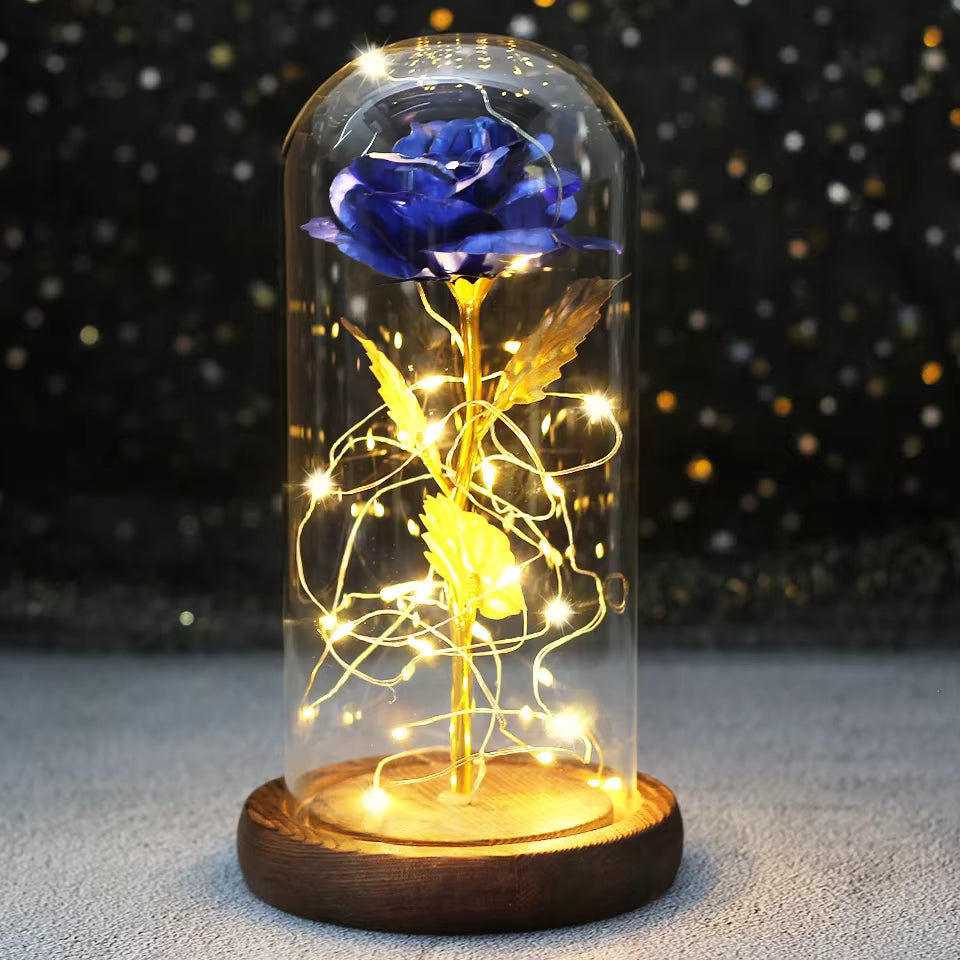 Enchanted Rose - Layer Petal Gold Stem