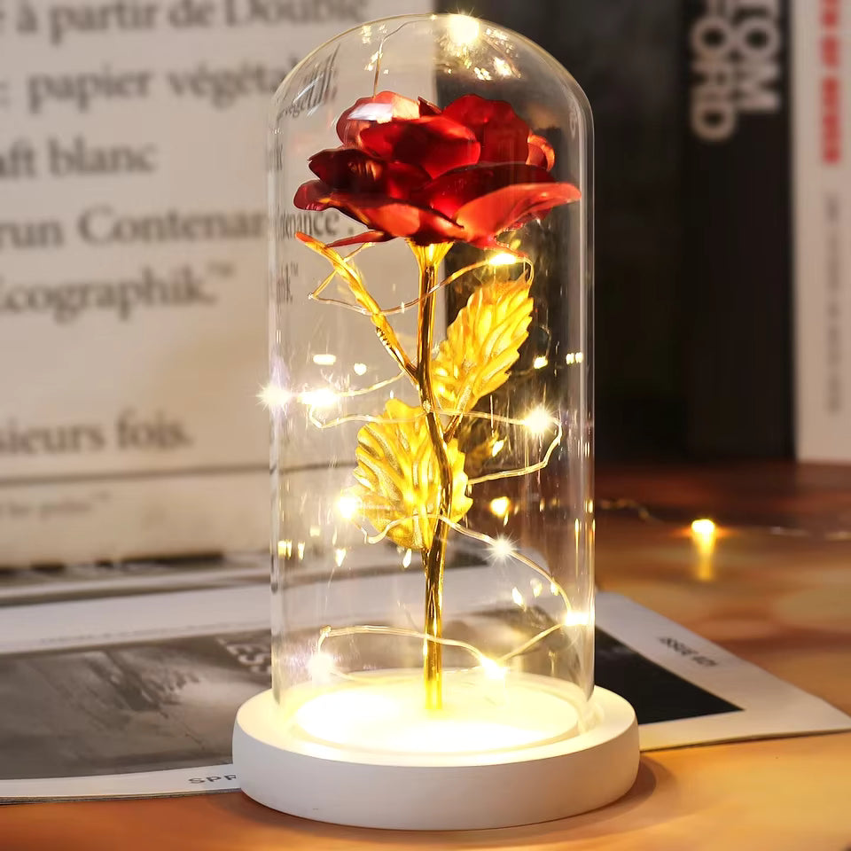 Enchanted Rose - Layer Petal Gold Stem