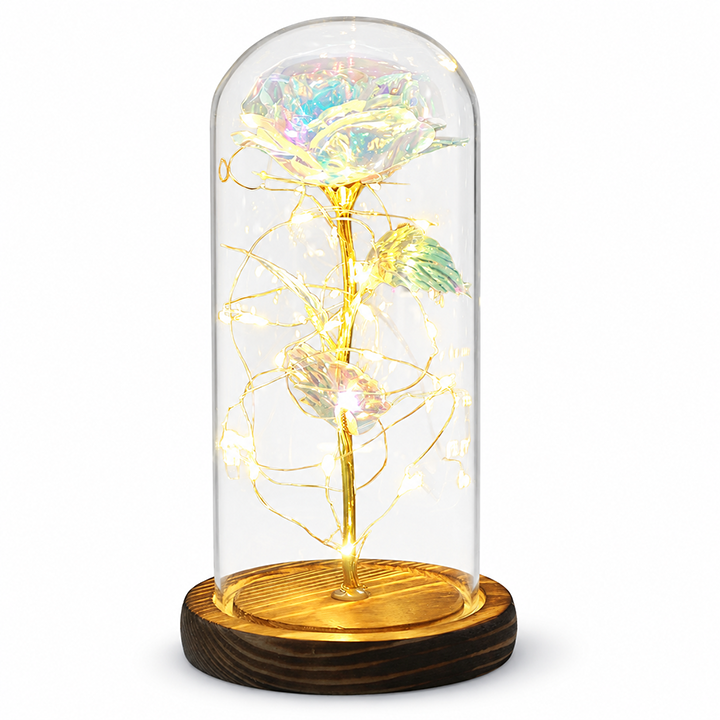 Enchanted Rose - Hologram Petal Gold Stem